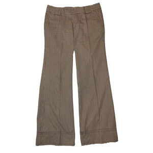Banana Republic Tan and Brown Stripe Wide Leg Pant